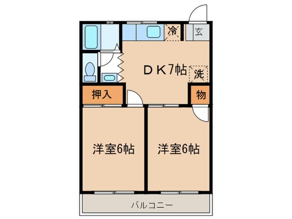 アプリコットⅠの物件間取画像